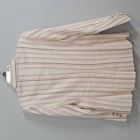 Trina Turk Wexler Stripe Blazer Jacket Linen - Picture 7 of 10